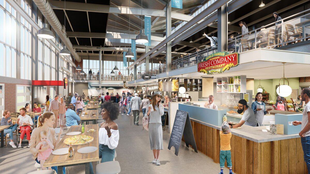 Rendering of Union Street Market at Electric Works