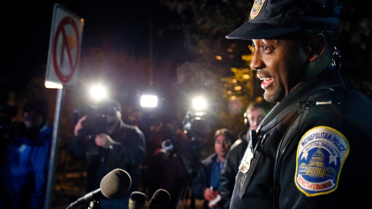 FILE - Washington Metro Police Lt. Jesse Porter speaks to the media, Dec. 11, 2013, in...