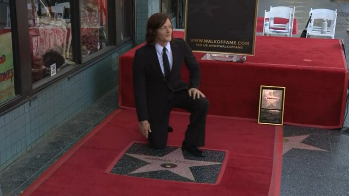 Actor Norman Reedus gets his star on the Hollywood Walk of Fame.