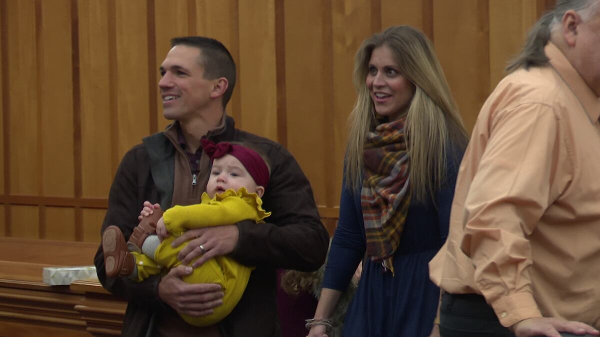 Mishawaka Police Officer Bruce Faltynski and his wife, Shelby, finalized their adoption of...