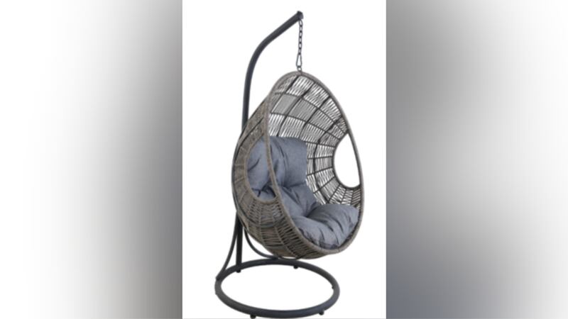 TJX is recalling certain nest swing egg chairs due to the chair possibly becoming a fall hazard.