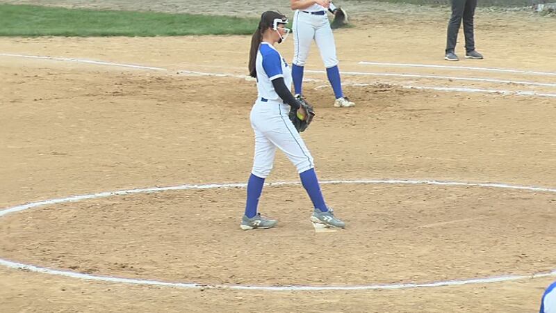 Carroll's Emilia Garcia pitches a perfect game on Thursday night.