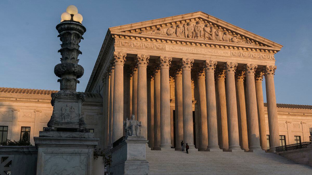 FILE - The Supreme Court is seen at sundown in Washington, on Nov. 6, 2020.