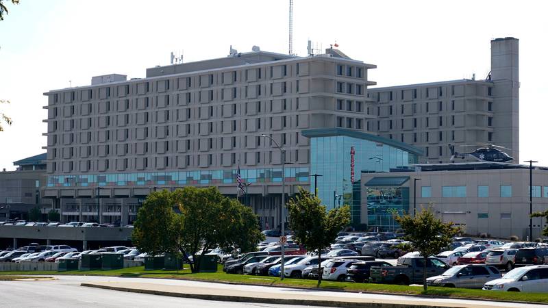 The MercyOne Des Moines Medical Center campus is seen, Thursday, Oct. 6, 2022, in Des Moines,...