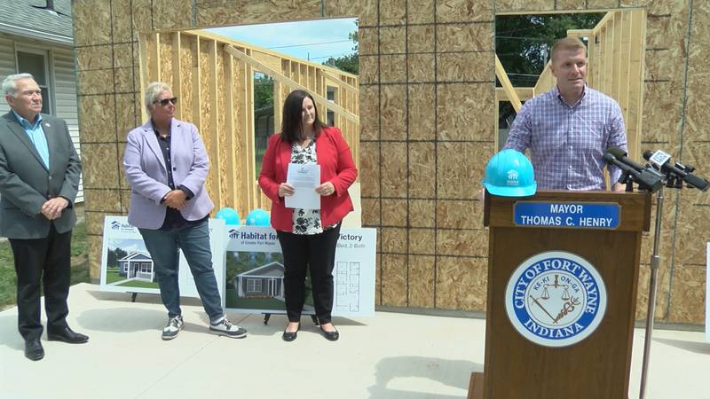 Mayor Tom Henry joined Habitat for Humanity and City officials for a news conference to...