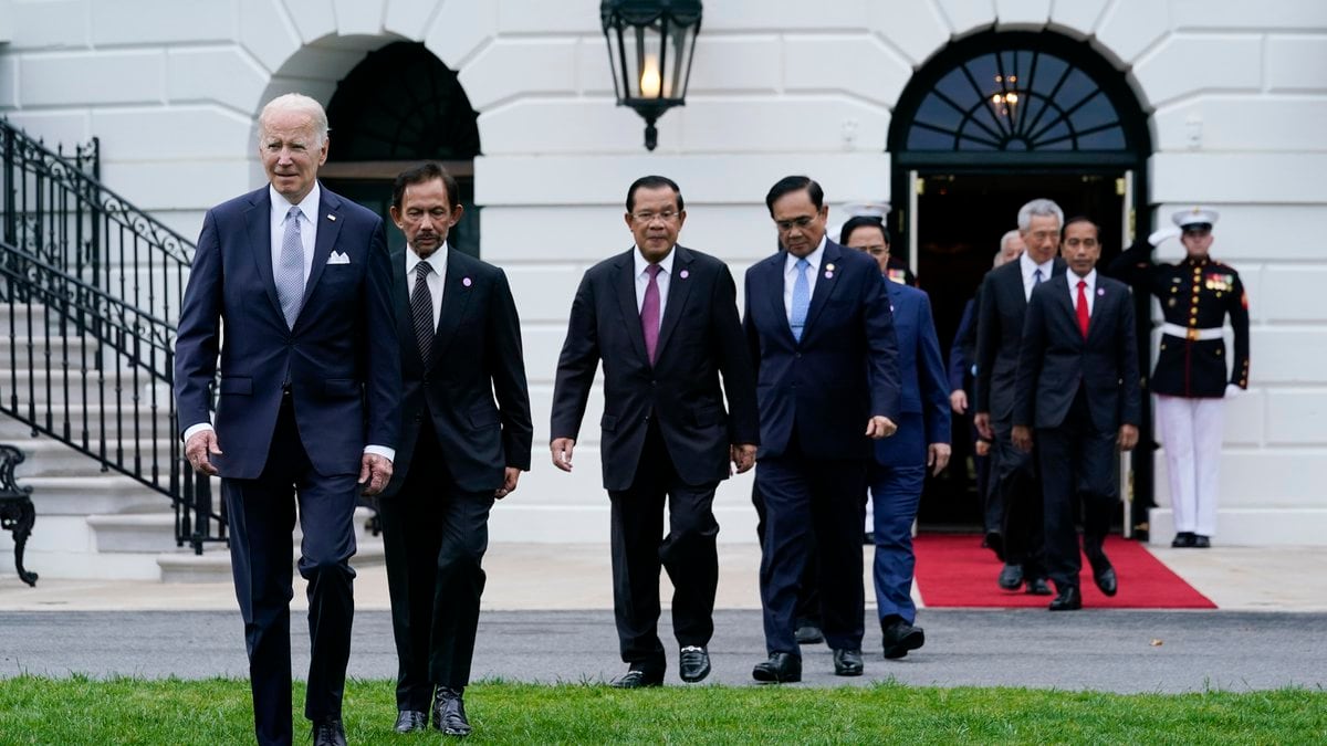 President Joe Biden and leaders from the Association of Southeast Asian Nations (ASEAN) arrive...