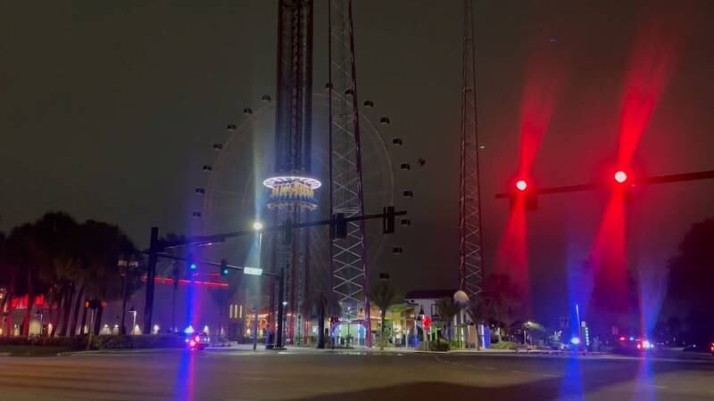 The Orlando FreeFall drop tower ride at ICON Park in Orlando, where a Missouri teen fell to his...