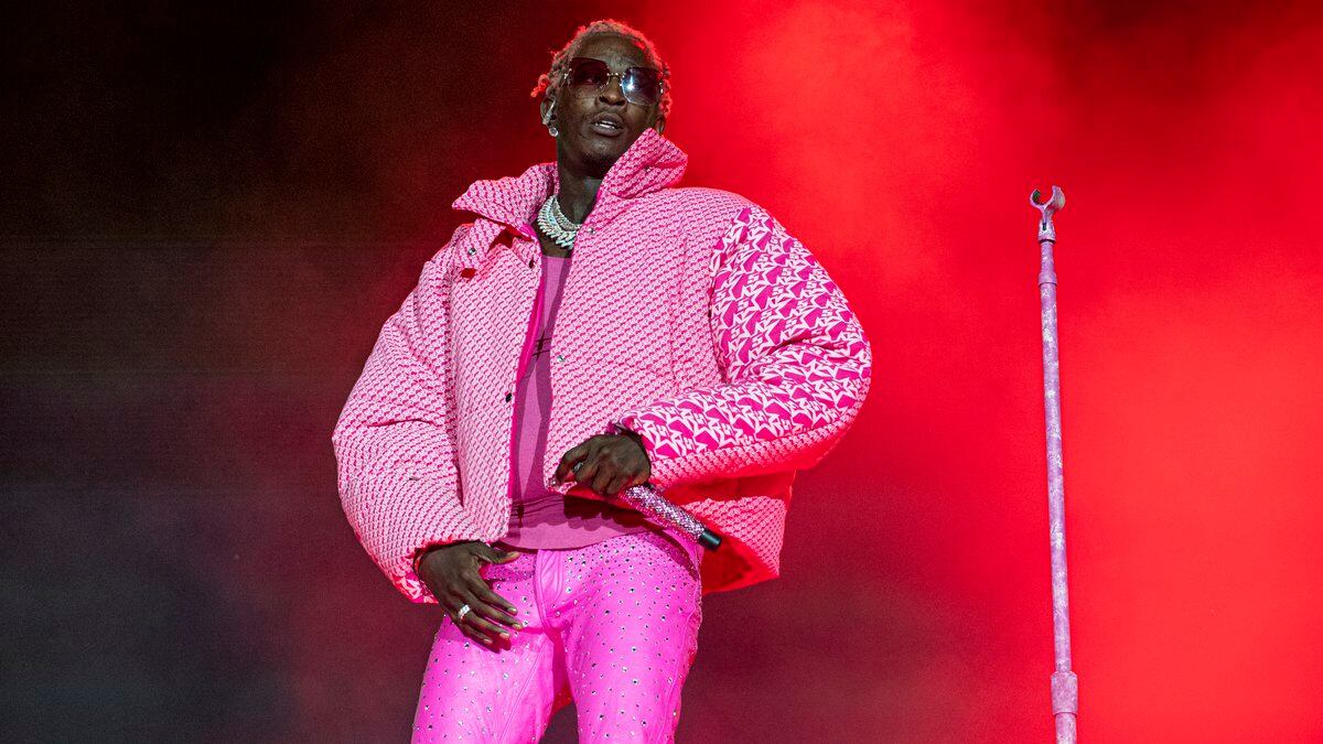 Young Thug performs on day four of the Lollapalooza Music Festival on Sunday, Aug. 1, 2021, at...