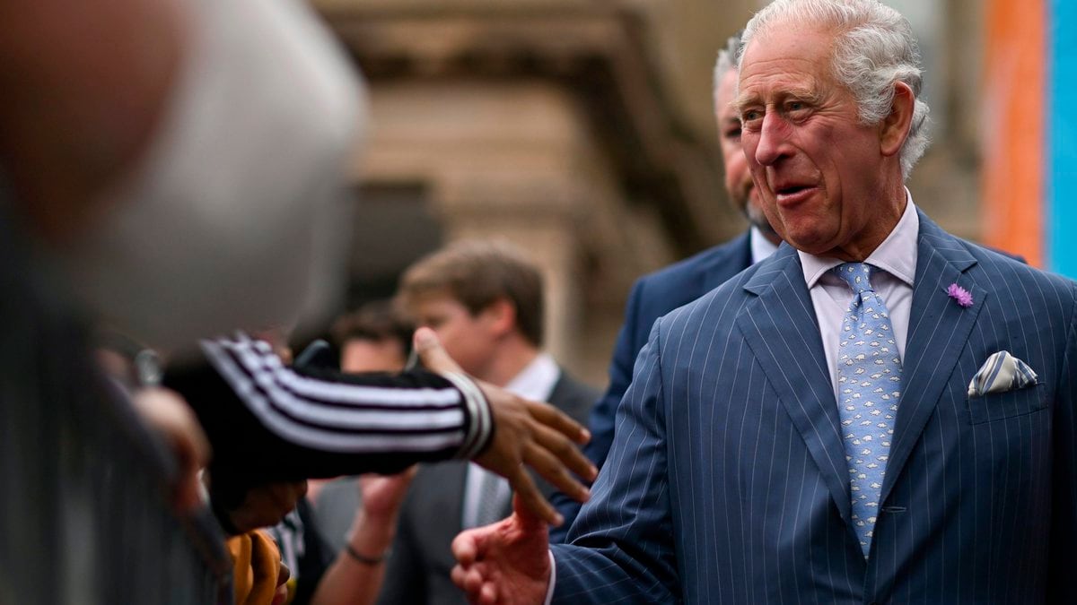Britain's Prince Charles visits the Festival Site at Victoria Square before the opening...