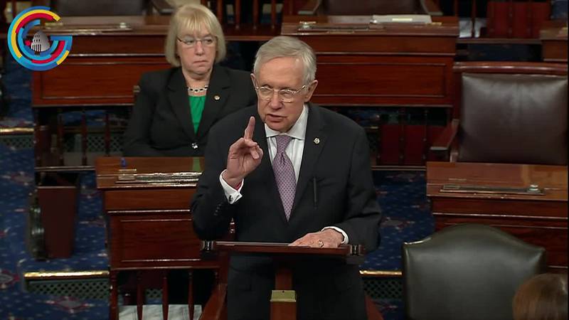 ‘From Searchlight to the spotlight of Capitol Hill” – late Sen. Harry Reid honored with lying...
