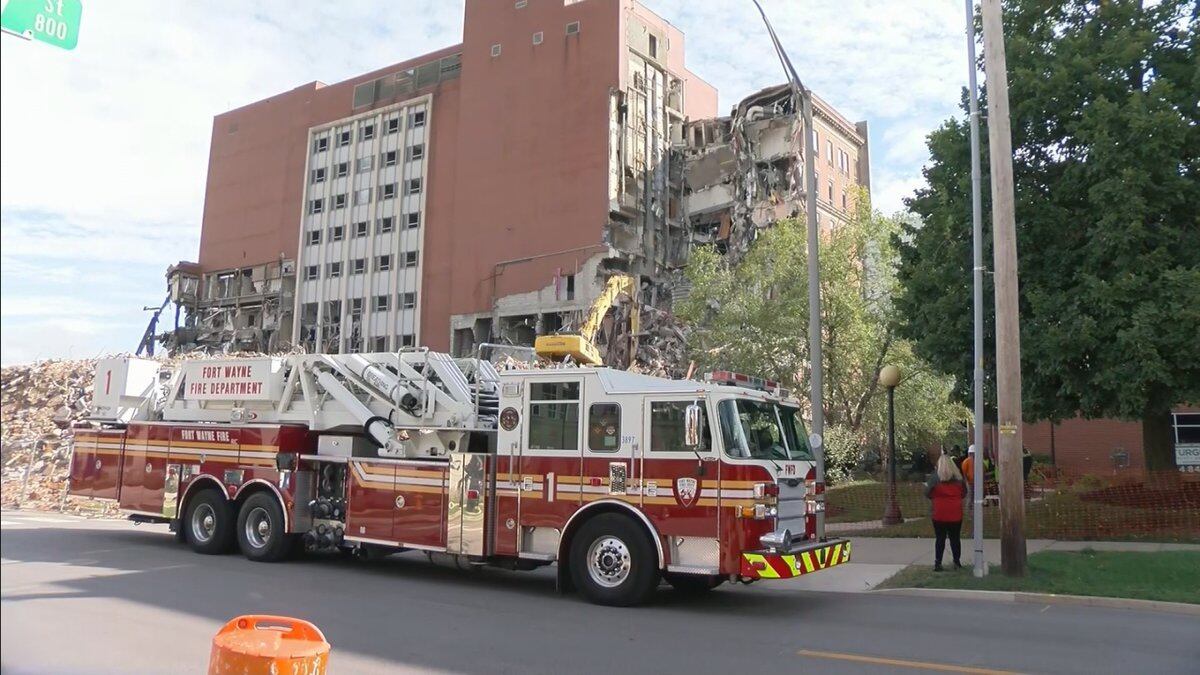 The Fort Wayne Fire Department (FWFD) says demolition work on the former Saint Joseph Hospital...
