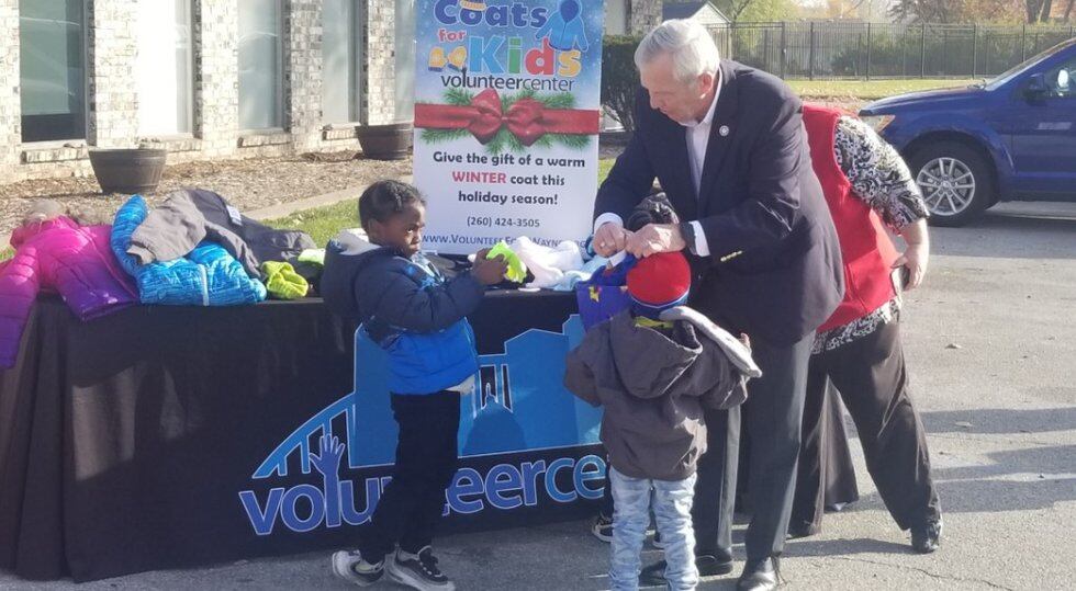 Fort Wayne Mayor Tom Henry helped launch the 2021 "Coats for Kids" campaign