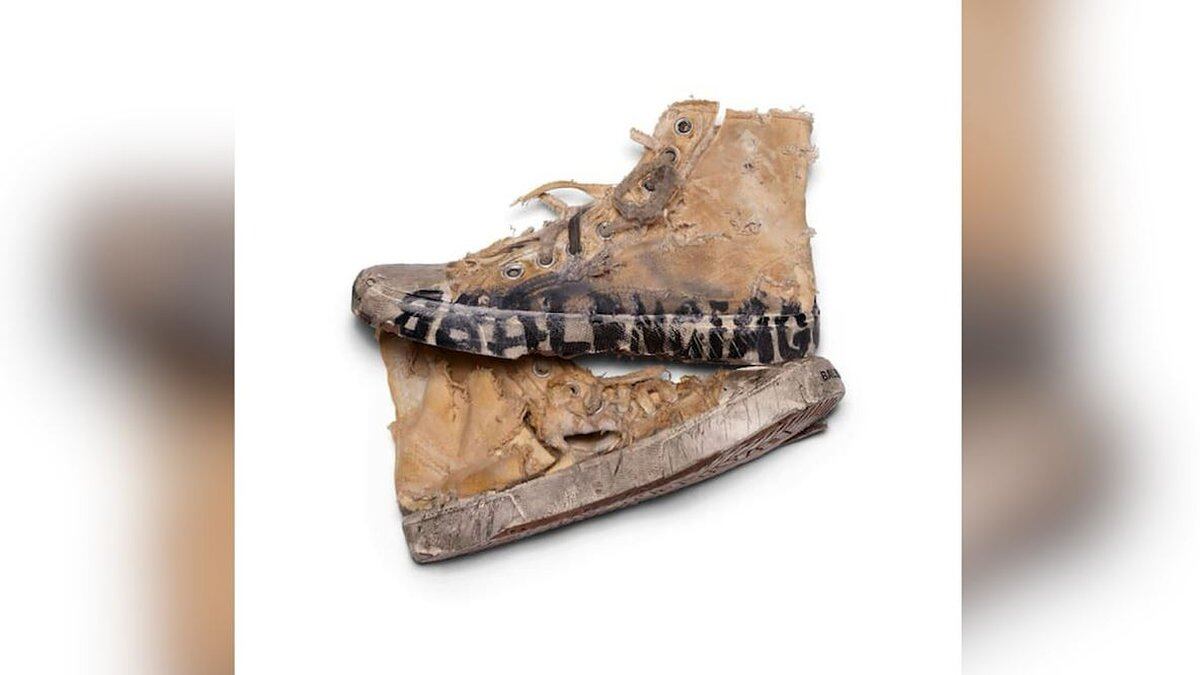 Balenciaga said just 100 pairs of the “extra destroyed” limited-edition sneakers will be...