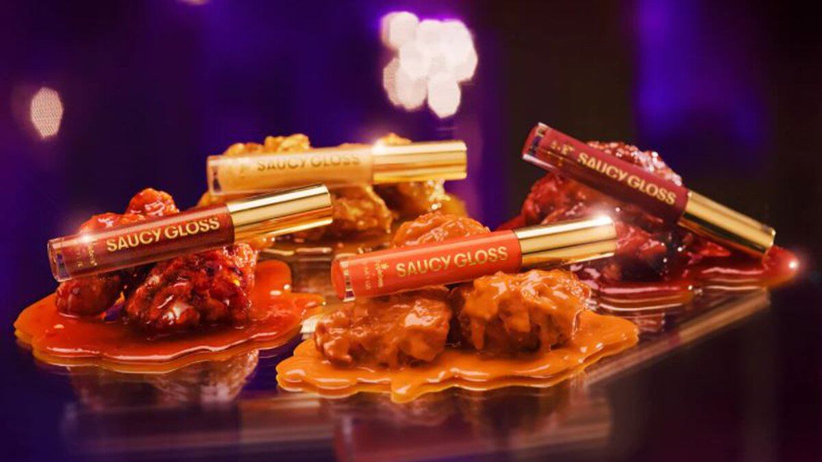 The glosses include "Get Me Hot Buffalo," "Be My Honey Pepper," "Sweet Chile Kiss" and "Honey...
