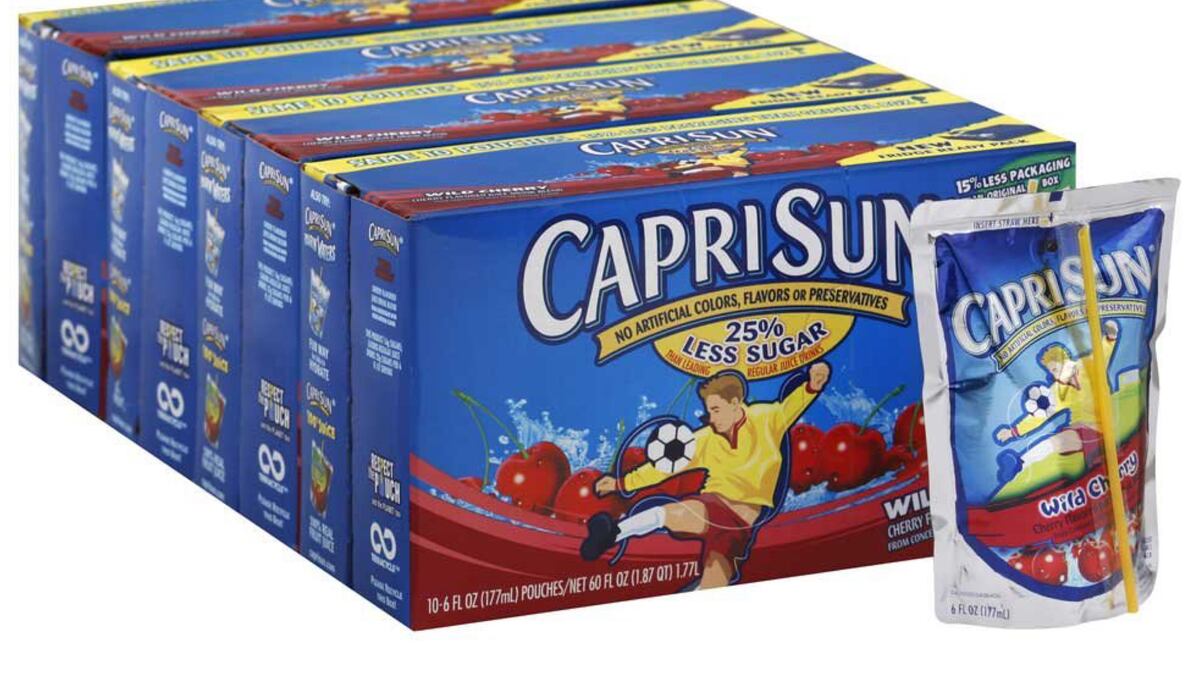 Pictured are boxes of Wild Cherry flavored Capri Sun. The company issued a recall for some of...