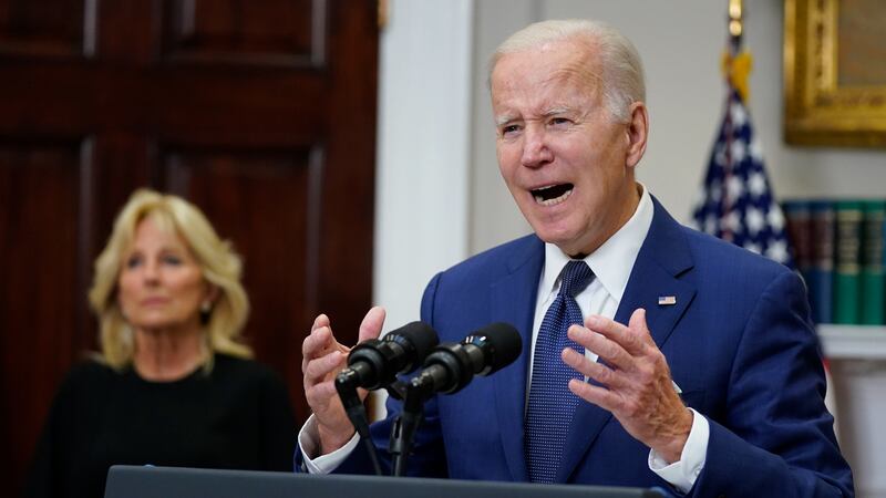 President Joe Biden speaks to the nation about the mass shooting at Robb Elementary School in...