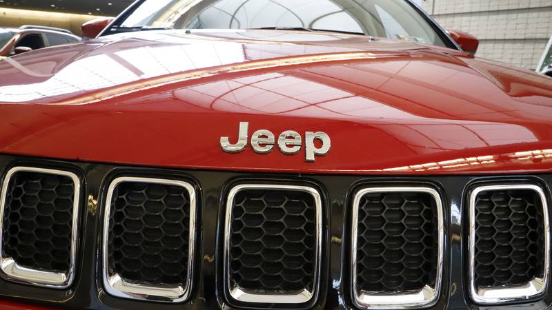 FILE - A 2019 Jeep Compass is seen on display at the 2019 Pittsburgh International Auto Show in...