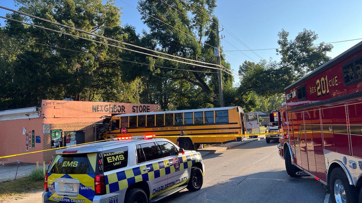 First responders were dispatched to a school bus crash in North Charleston, South Carolina...