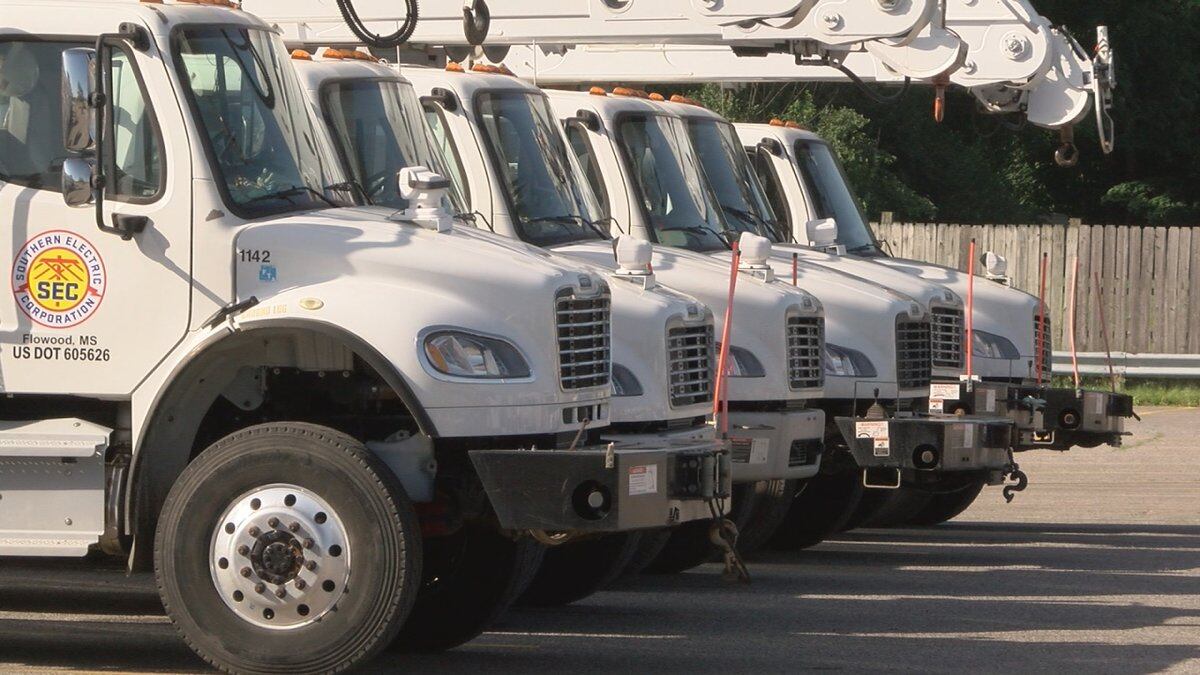 Utility crews arrived in Fort Wayne on Wednesday, June 15, 2022, to assist in restoring power.