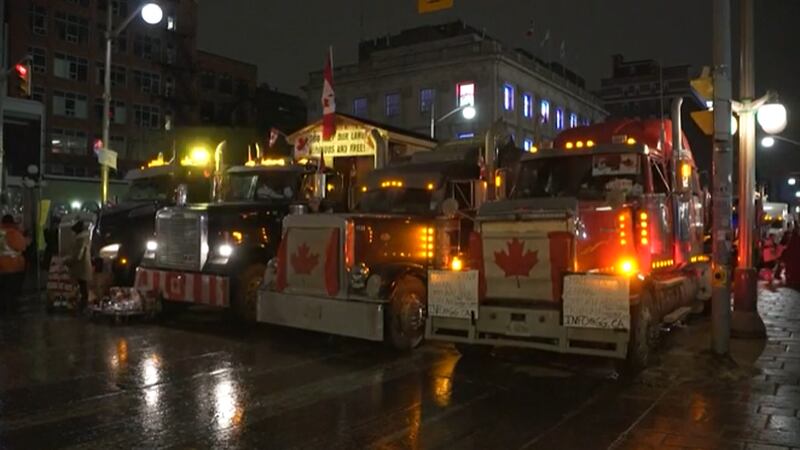 Truckers protested in Ottawa, Canada for the second weekend.