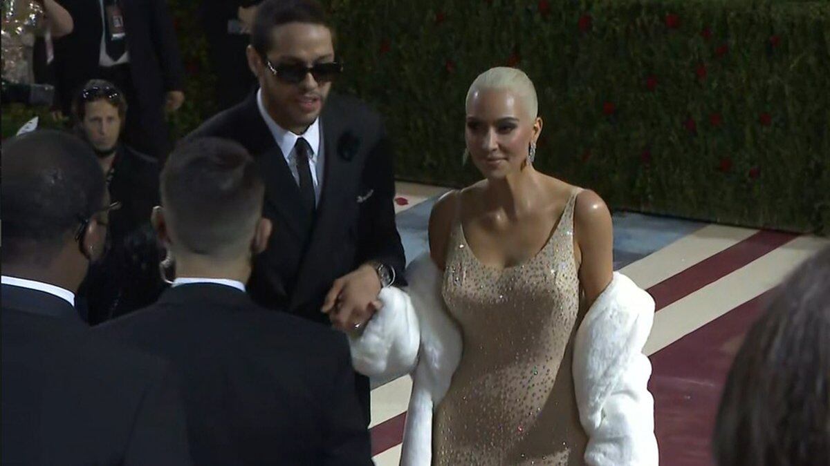 Kim Kardashian wears the iconic dress worn by Marilyn Monroe at The Metropolitan Museum of...