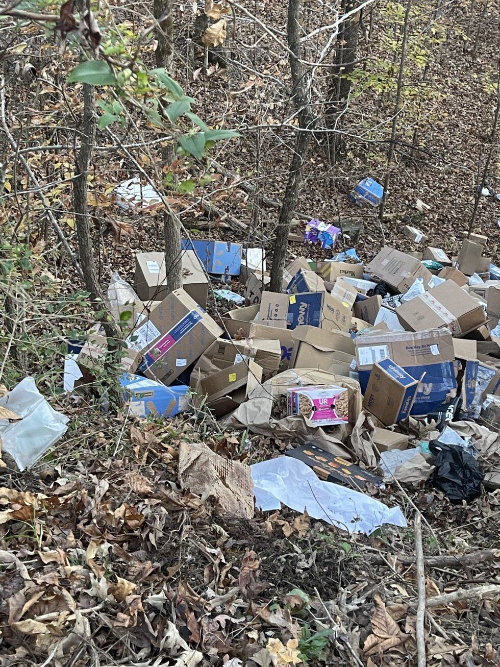 Packages thrown off ravine in Blount County