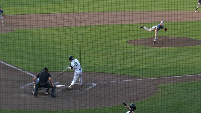 TinCaps outfielder Robert Hassell III bats against West Michigan (5/20/22)