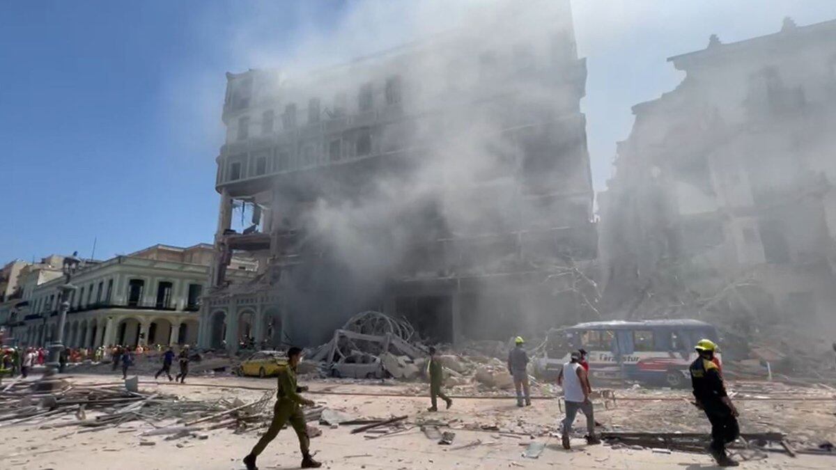 The Hotel Saratoga in Havana, Cuba, was severely damaged in a fatal explosion. The death toll...
