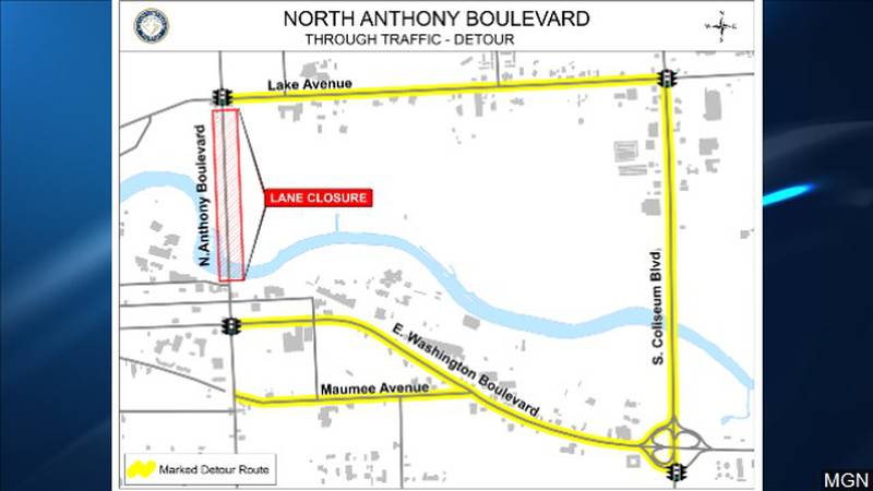Motorists wanting to go north or south of the area will detour using Lake Avenue, Coliseum...