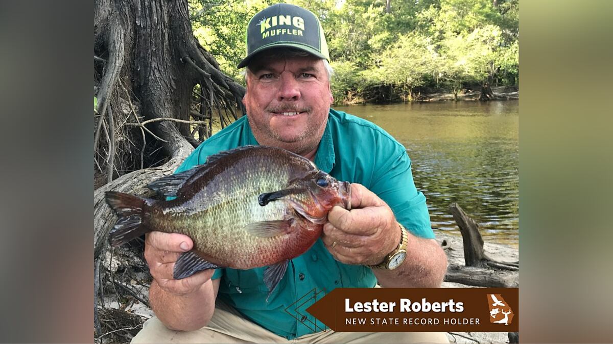 Angler Lester Roberts has set a state record and pending world record by catching a nearly...