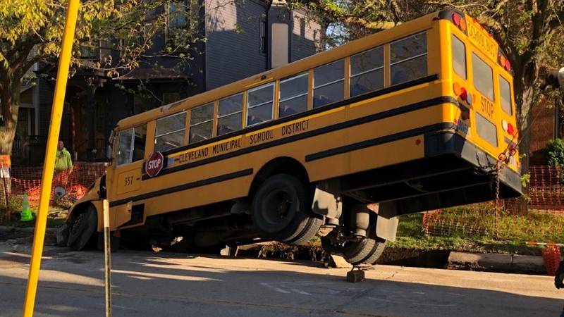 Cleveland Metropolitan School District bus crashes in Ohio City neighborhood