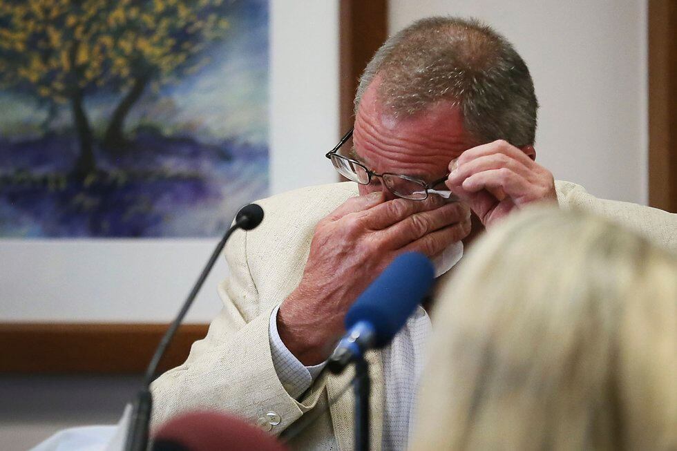 Neil Heslin, father of 6-year-old Sandy Hook shooting victim Jesse Lewis, becomes emotional...