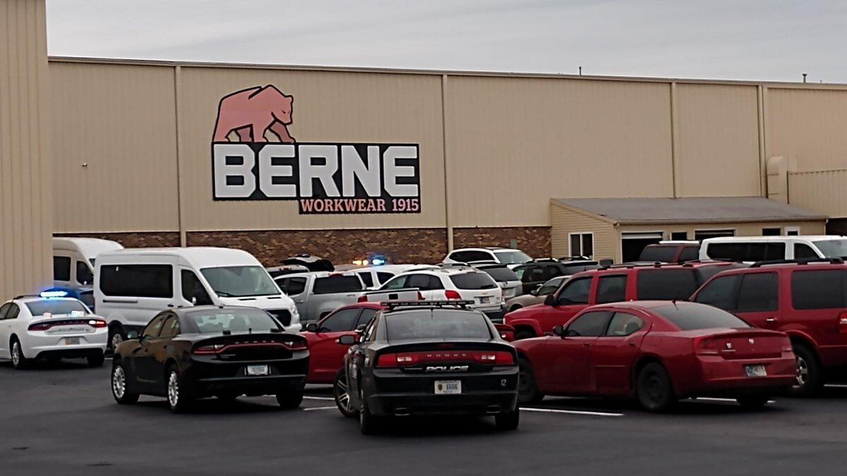 Officers were called to BERNE Apparel shooting around 10 a.m. for reports of a shooting.