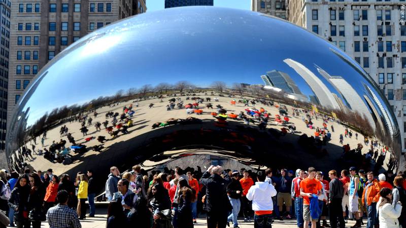 The Chicago Police Department said the 16-year-old boy was shot in the chest near “The Bean” in...