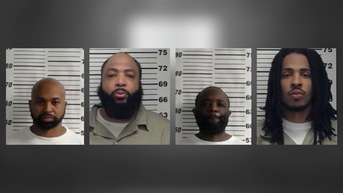 (From left to right) Inmates Corey Branch, Travares Graham, Lamonte Willis and Kareem Shaw were...