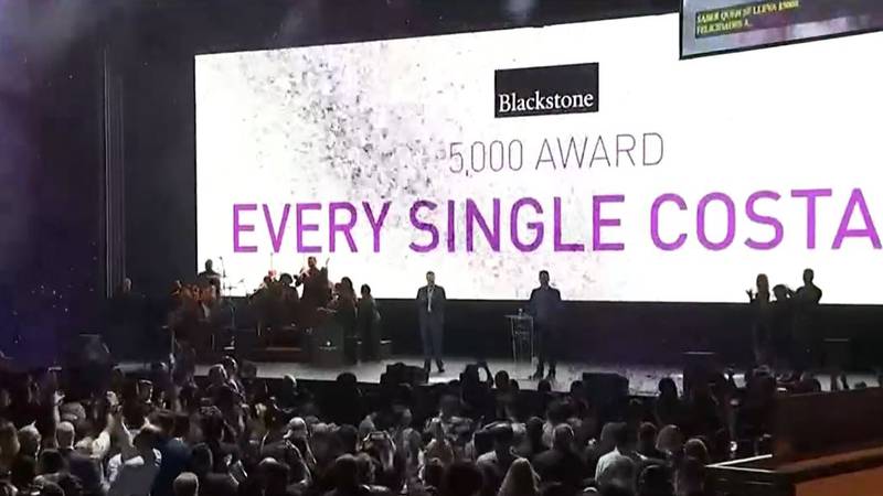 The Cosmopolitan of Las Vegas surprised all its 5,400 employees with a $5,000 bonus at an...
