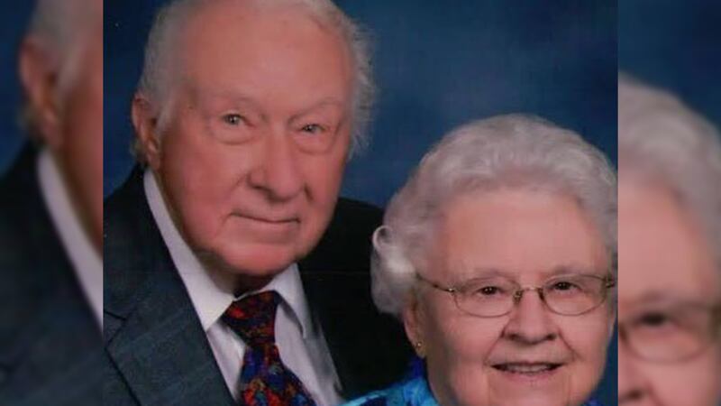 Dr. and Mrs. Cecil Prescott are celebrating their 75th wedding anniversary.