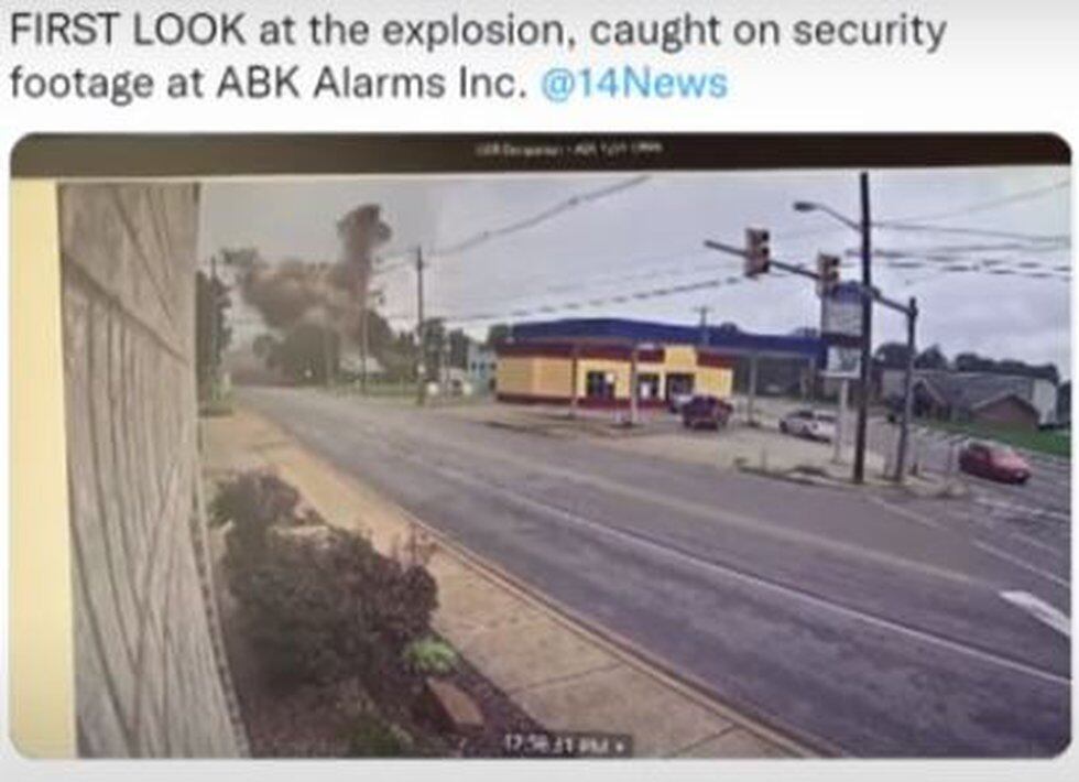 The explosion had a 100-foot blast radius.