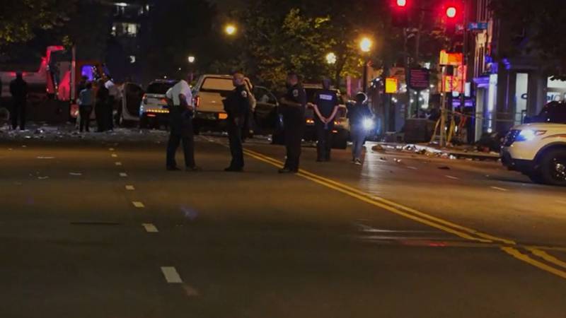 Police said a shooting in Washington, D.C., left a teen dead and three other adults injured...