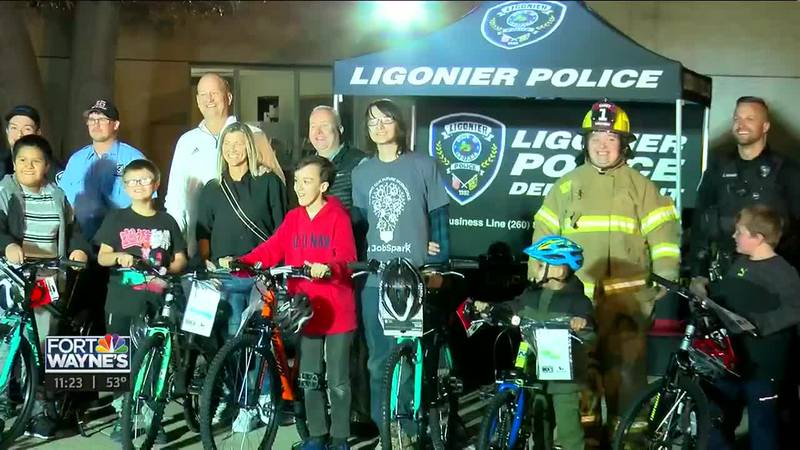 Christmas came early for kids in Ligonier who received new customized bikes from members of the...