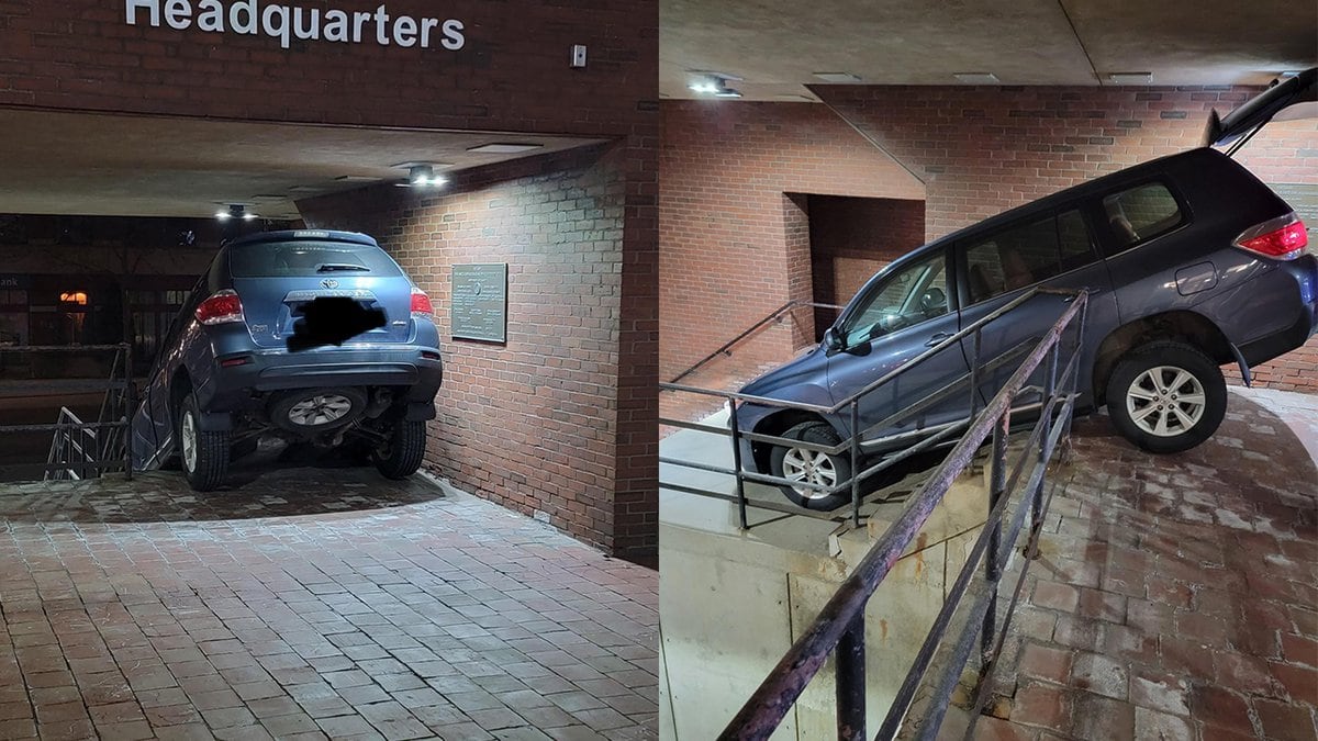 The Portland, Maine ,Police Department said the 26-year-old woman drove through the parking...