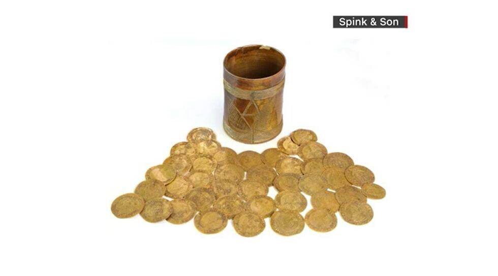 An English household finds nearly $300,000 worth of gold coins from
centuries ago.