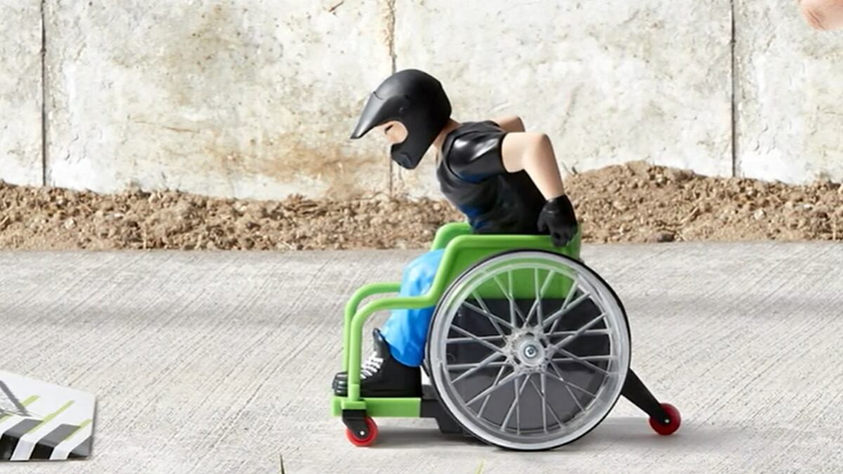 The toy was created in collaboration with five-time wheelchair motocross world champion and...