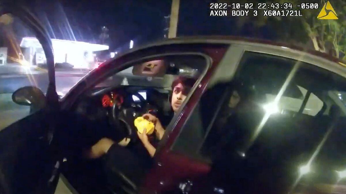 FILE - In this image taken from Oct. 2, 2022, police body camera video and released by the San...