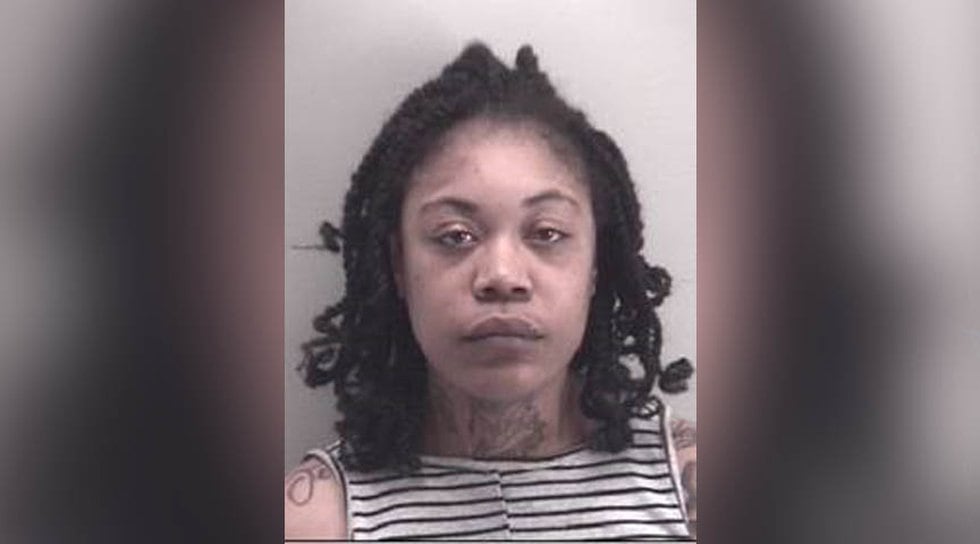 Mychae Goode, 27, is charged with felony child endangerment after police say she dropped her...