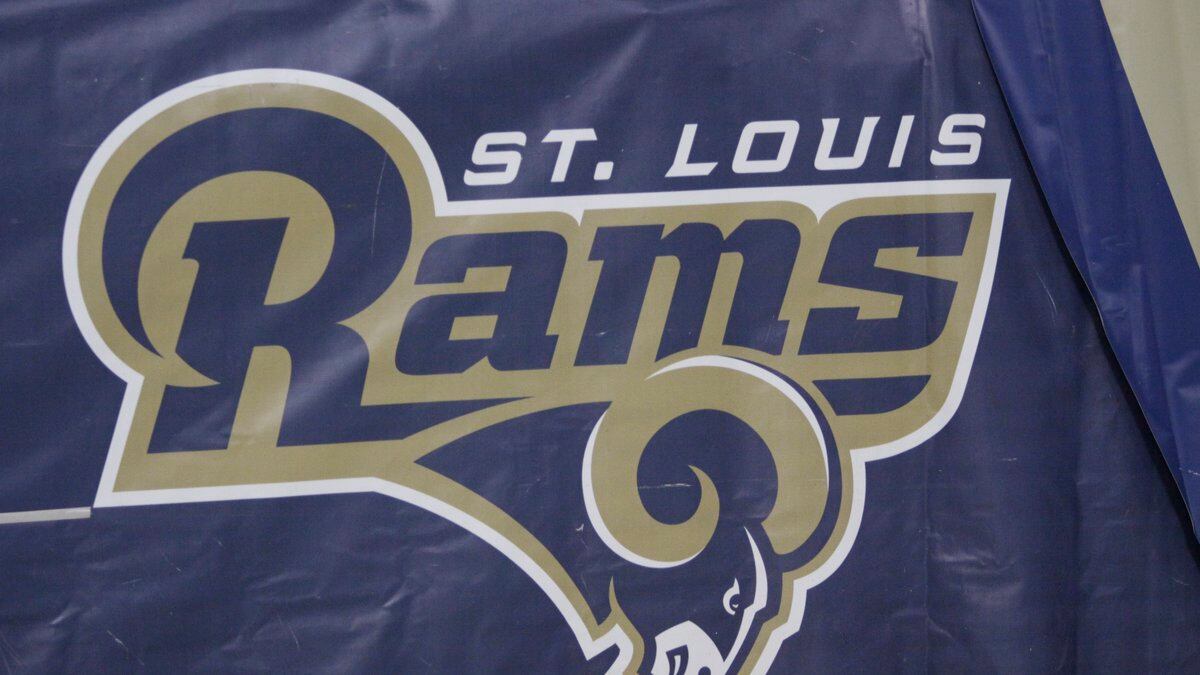 The St. Louis Rams logo is seen during the second quarter of a preseason NFL football game...