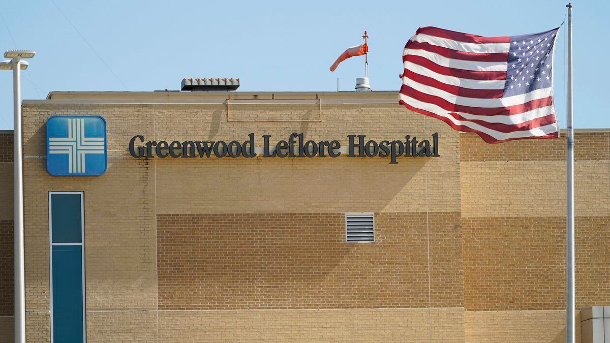The publicly owned Greenwood Leflore Hospital is pictured on Oct. 21, 2022, in Greenwood, Miss....