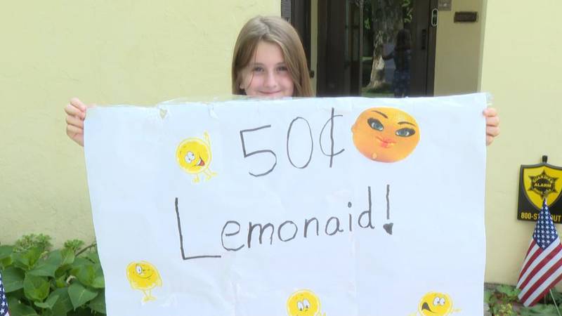 Grace Routon was selling lemonade on Saturday when two boys bought a glass before taking all...