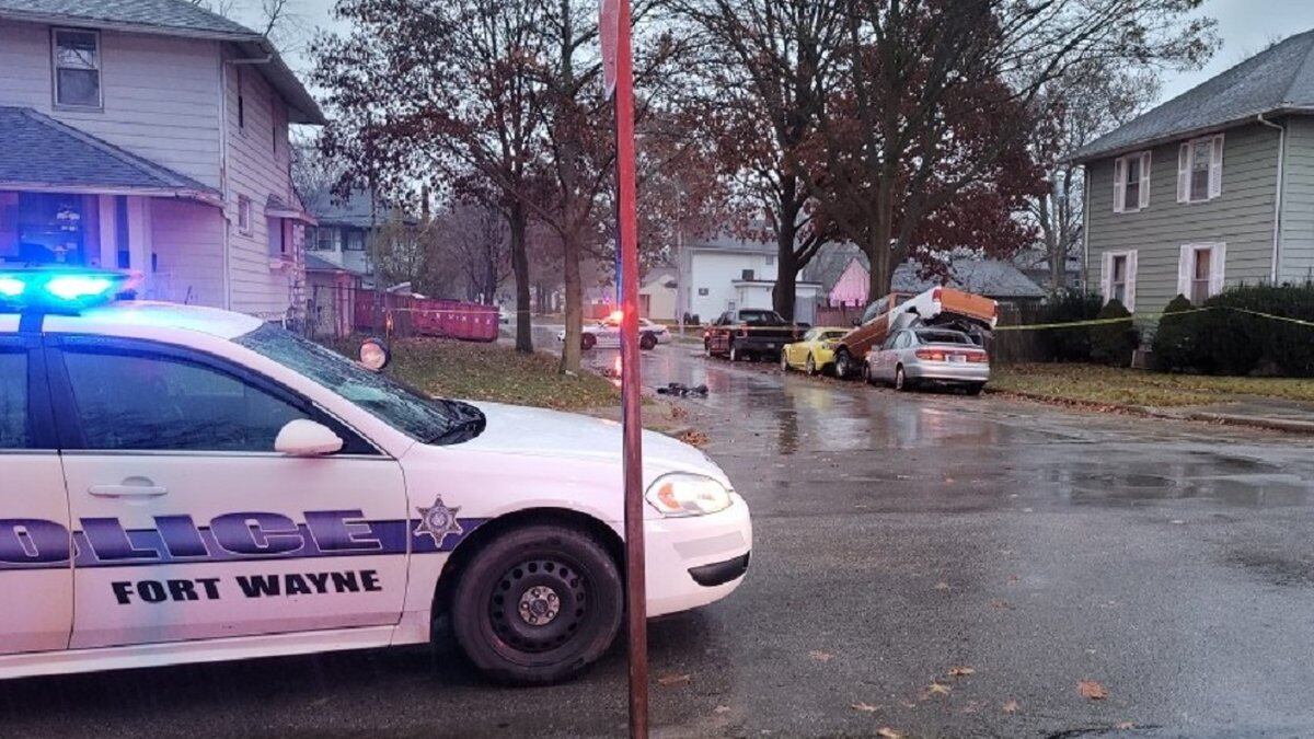 Fort Wayne police responding to reports of a car crash found themselves investigating a...