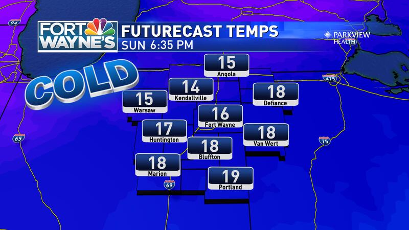 Cold blast for Sunday